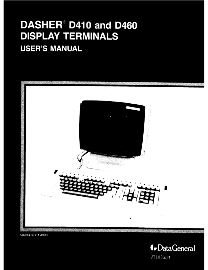 Data General dasher D410 Manuel utilisateur Data General dasher D410 Manuel utilisateur