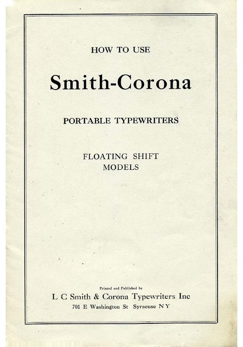 Smith Corona Floating Shift Series Mode d'emploi