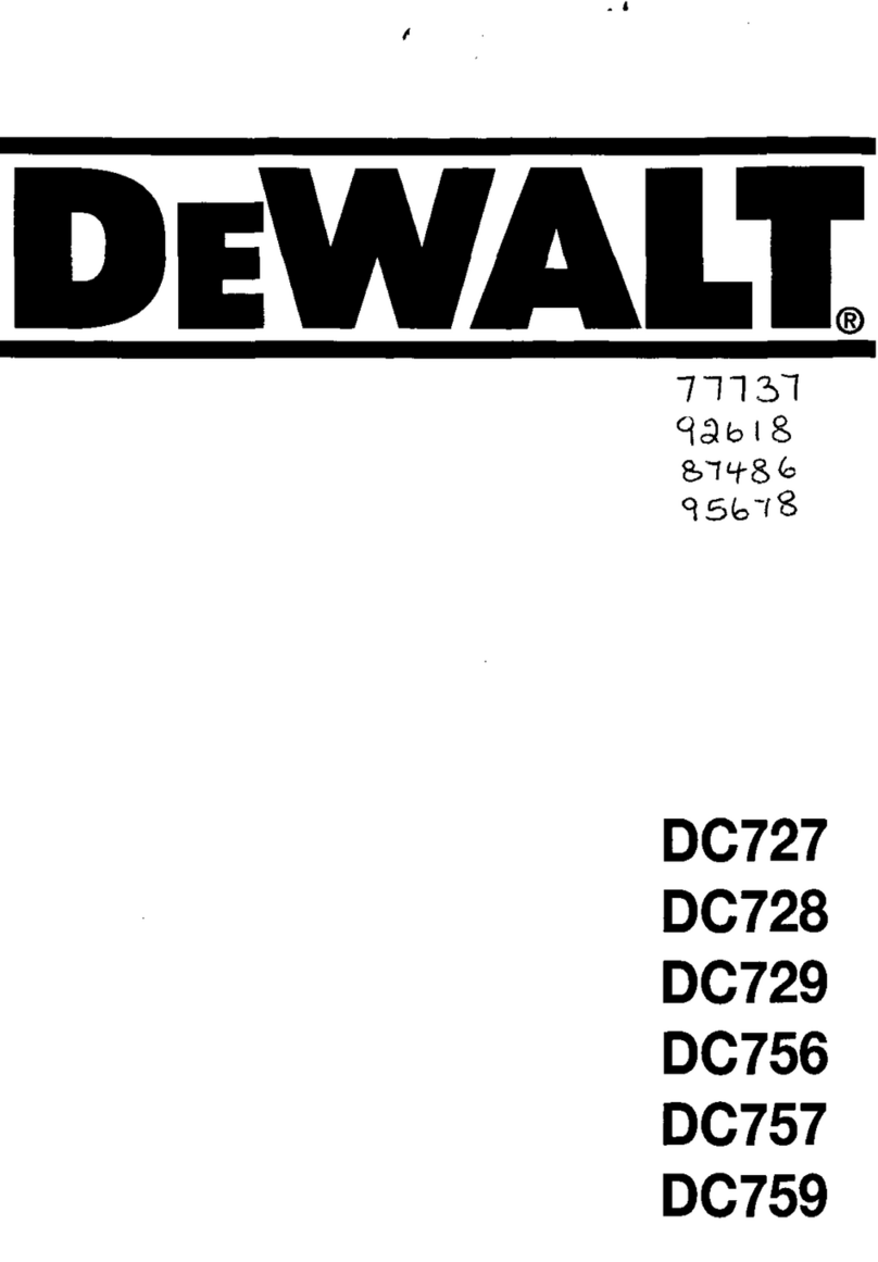 DeWalt DC727 Manuel utilisateur