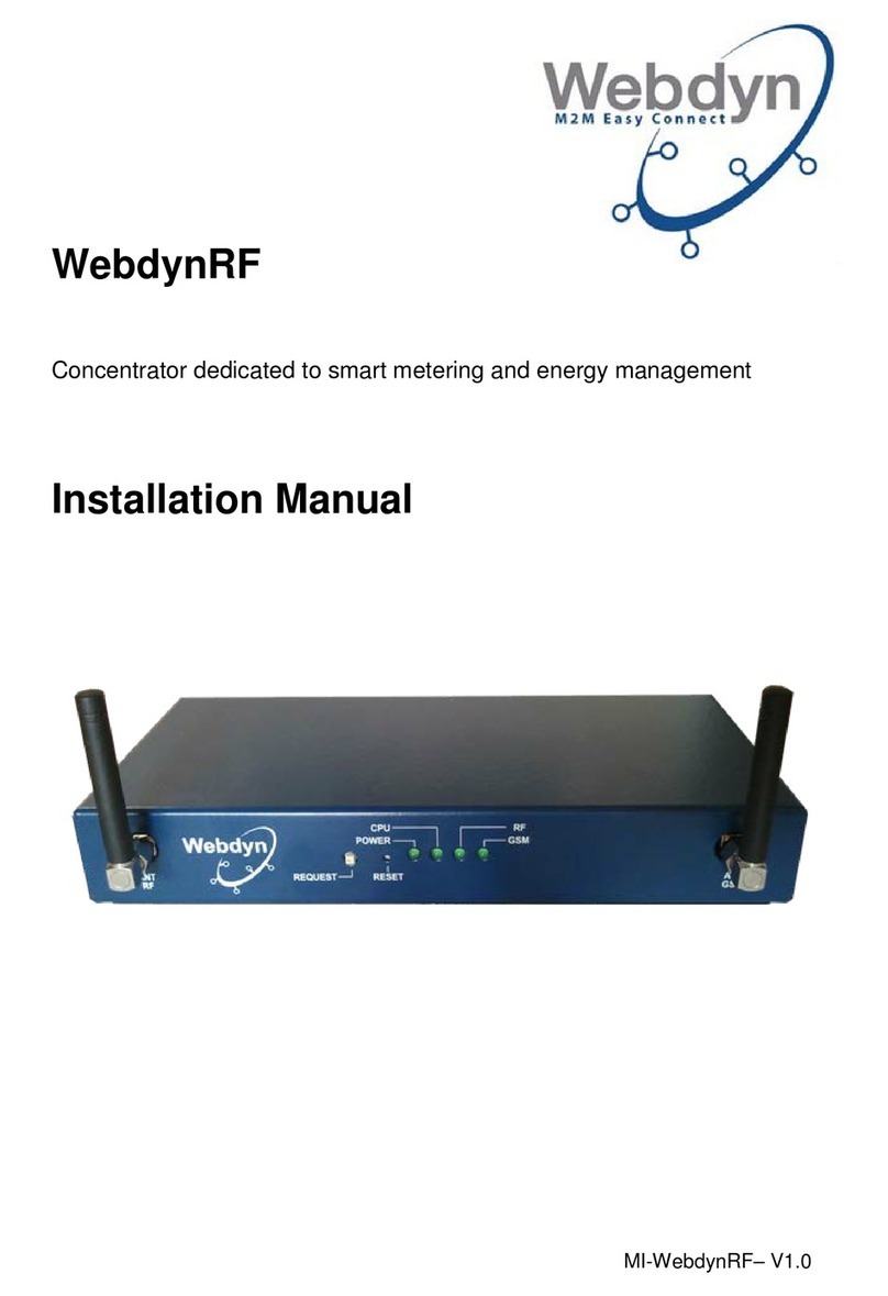 Webdyn WebdynRF Manuel utilisateur
