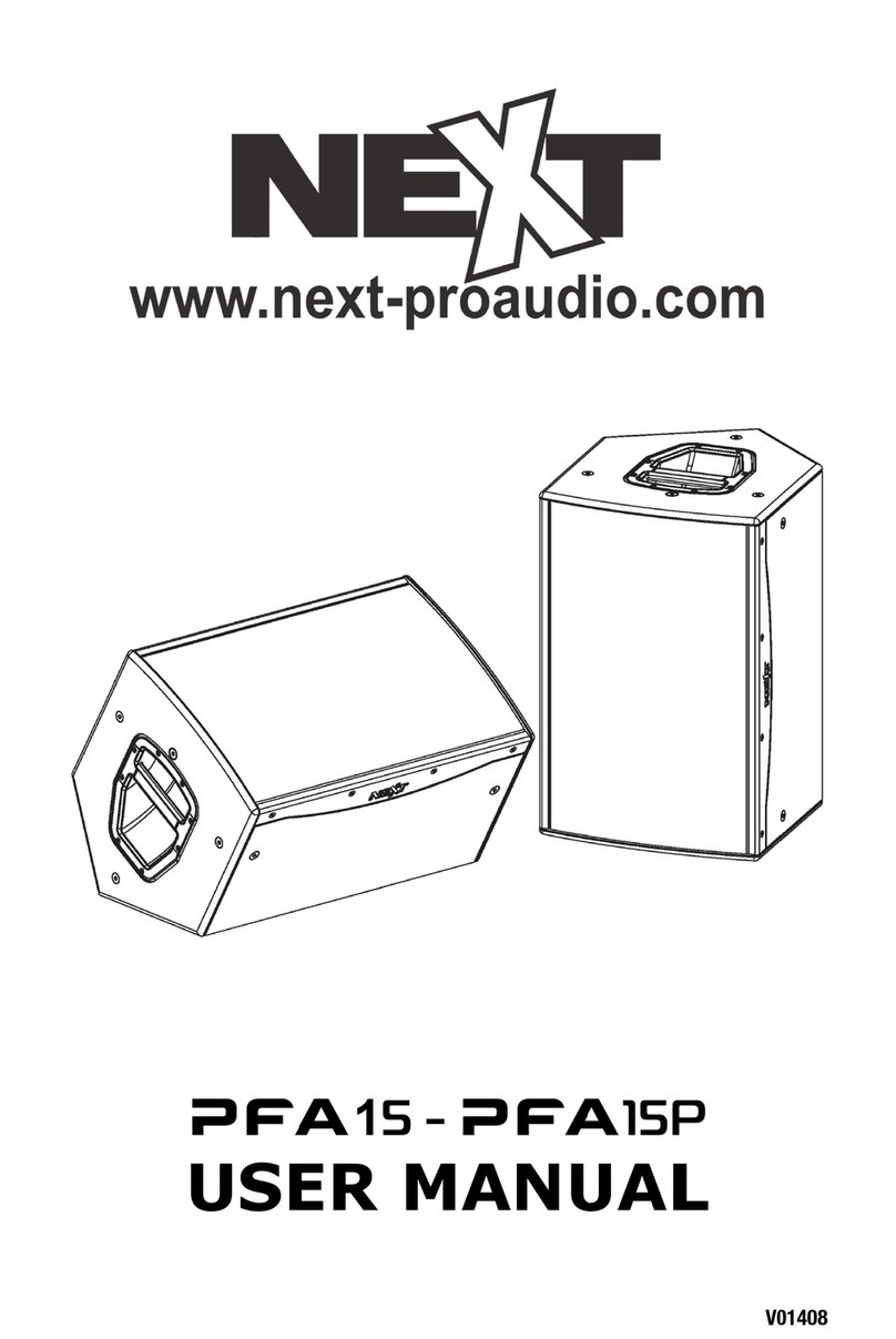 Next PFA15 Manuel utilisateur