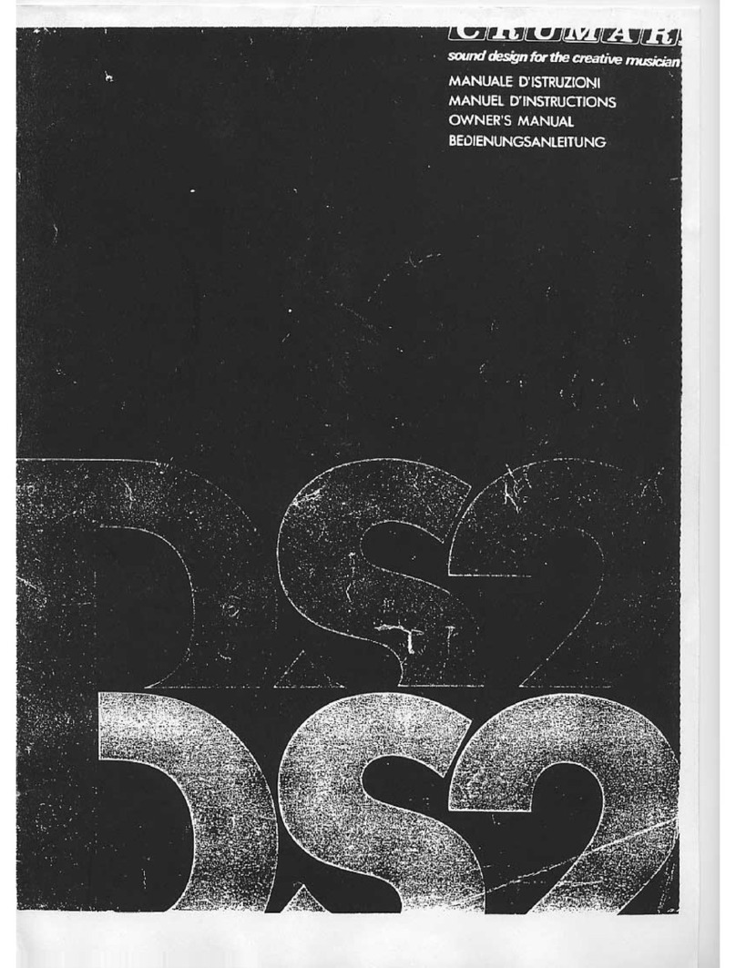 Crumar DS1 Manuel utilisateur