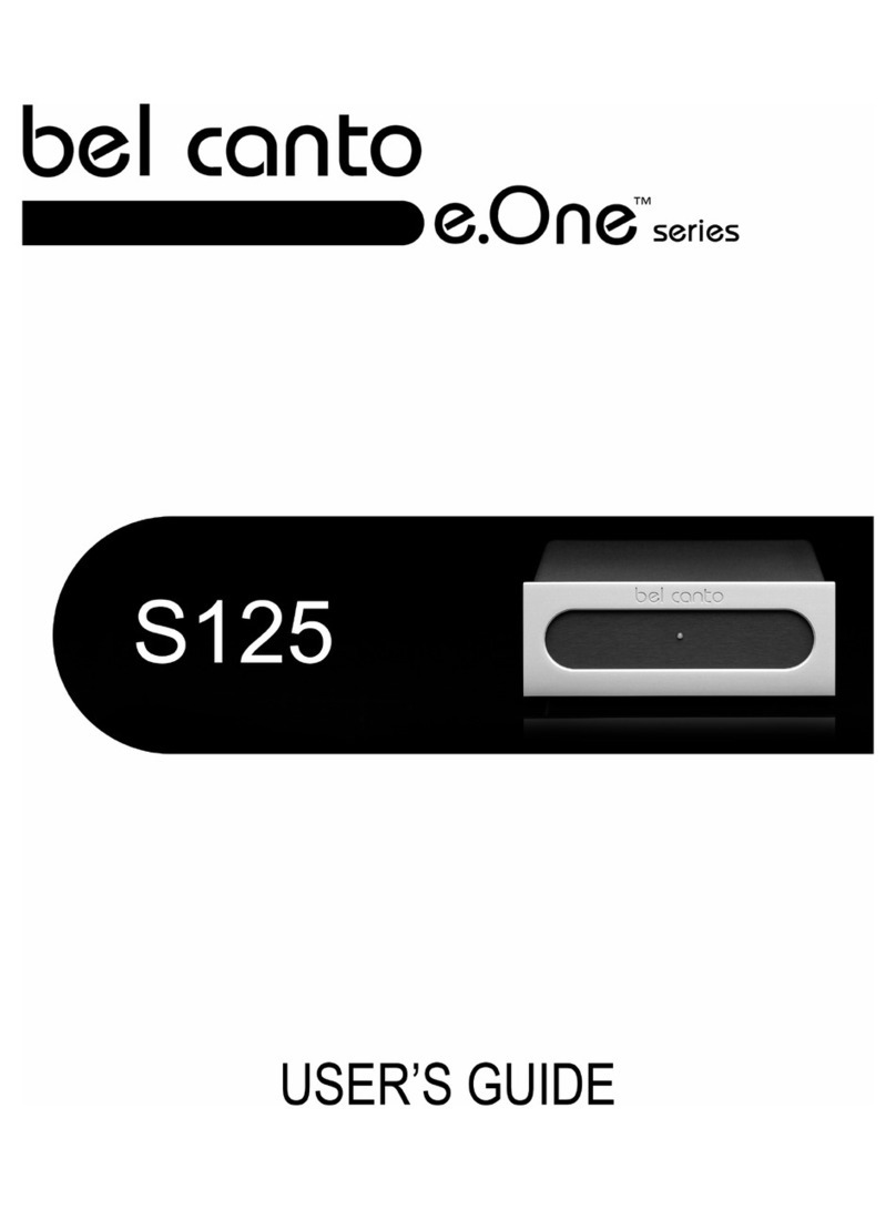 Bel Canto e.One series S125 Manuel utilisateur