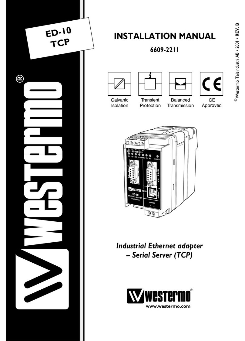 Westermo ED-10 TCP Manuel utilisateur Westermo ED-10 TCP Manuel utilisateur