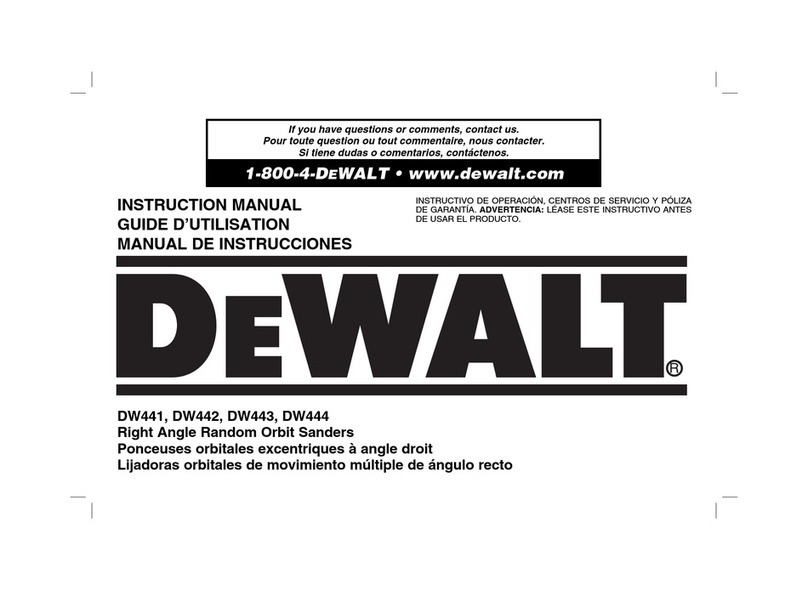 DeWalt DW441 Manuel utilisateur