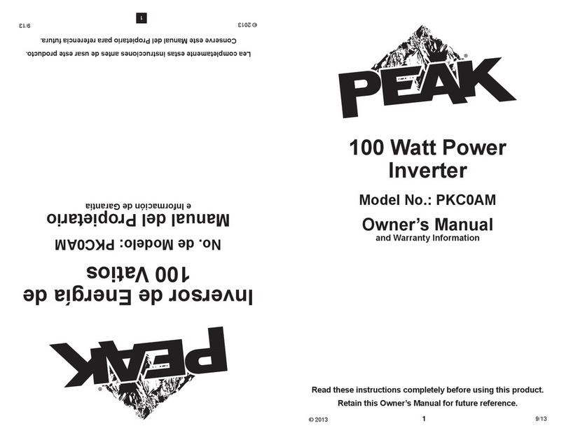 Peak PKC0AM Manuel utilisateur