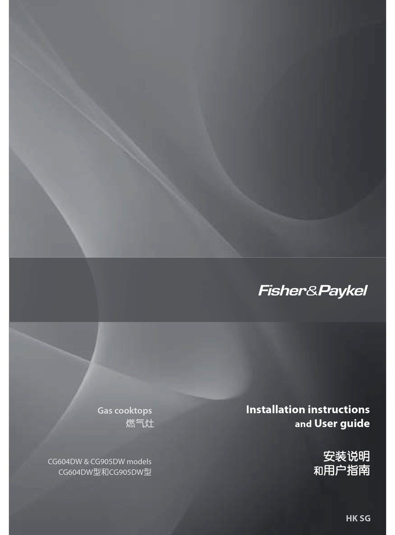Fisher & Paykel CG604DW Instructions de montage