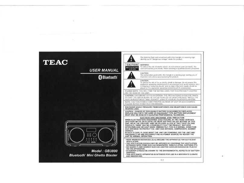 Teac GB3800 Manuel utilisateur