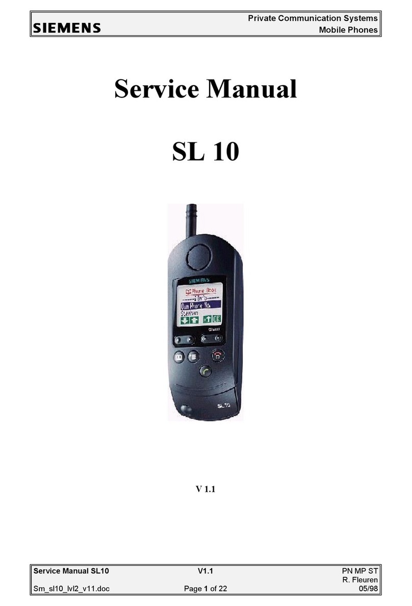 Siemens SL10 Manuel utilisateur