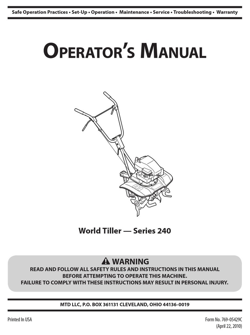 MTD World Tiller - Series 240 Manuel utilisateur