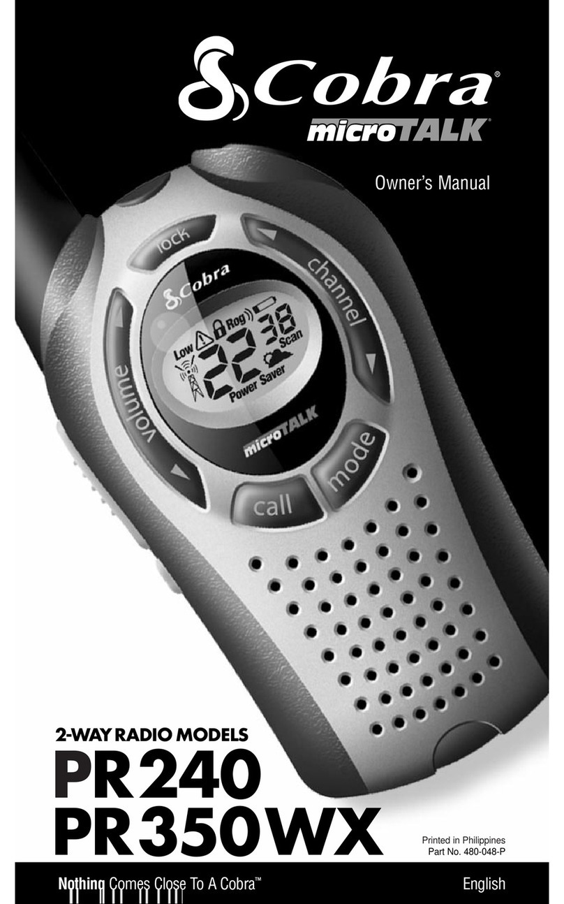 Cobra microTALK PR 240 Manuel utilisateur