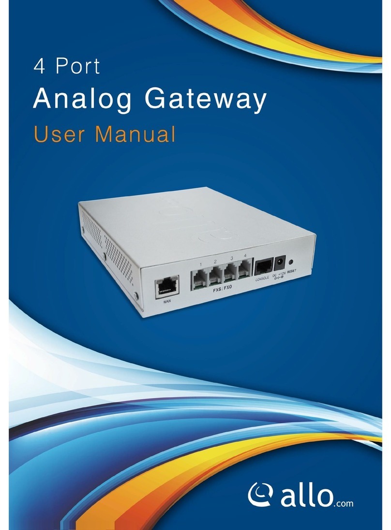 Allo.com Analog Gateway Manuel utilisateur