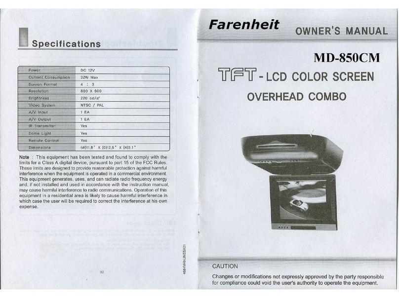 Farenheit MD-850CM Manuel utilisateur
