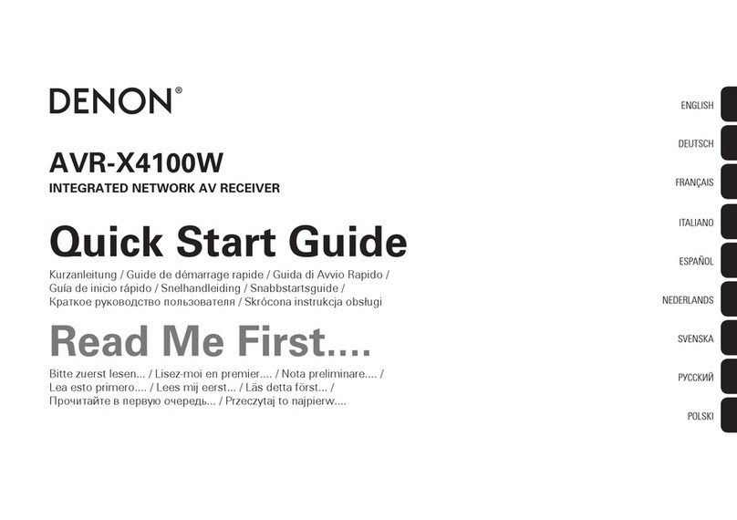 Denon AVR-X4100W Manuel utilisateur