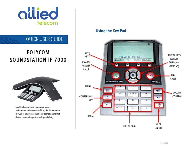 Polycom SoundStation IP 7000 Manuel d'instructions Polycom SoundStation IP 7000 Manuel d'instructions