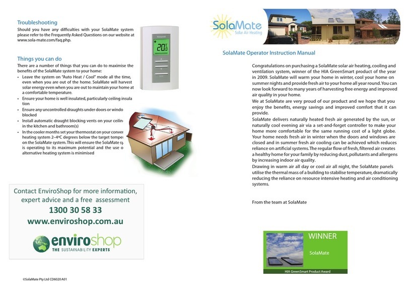 SolaMate Control Panel Instructions de montage