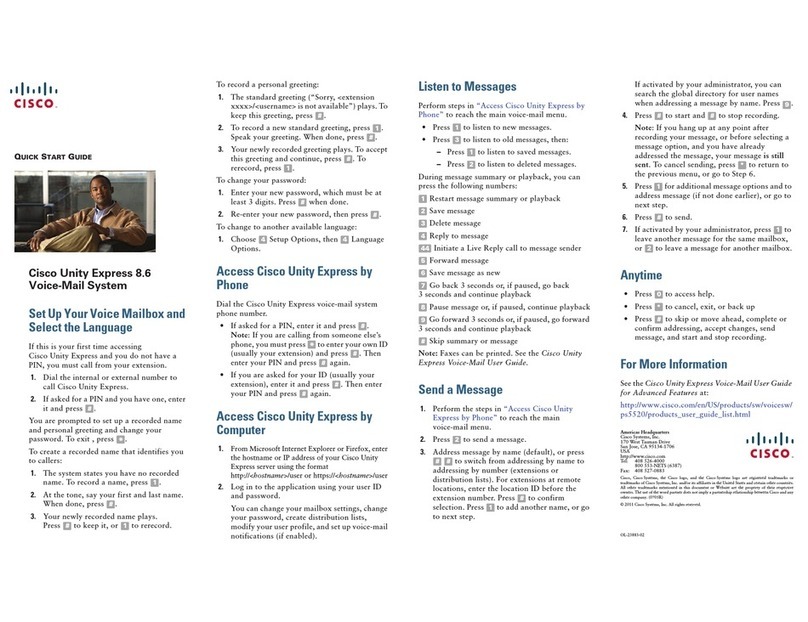 Cisco Unity Express 8.6 Manuel utilisateur