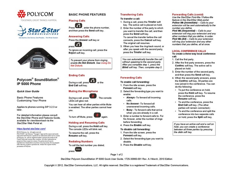 Polycom SoundStation IP 5000 Manuel d'instructions
