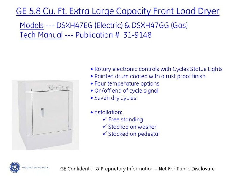 GE DSXH47EG Manuel utilisateur