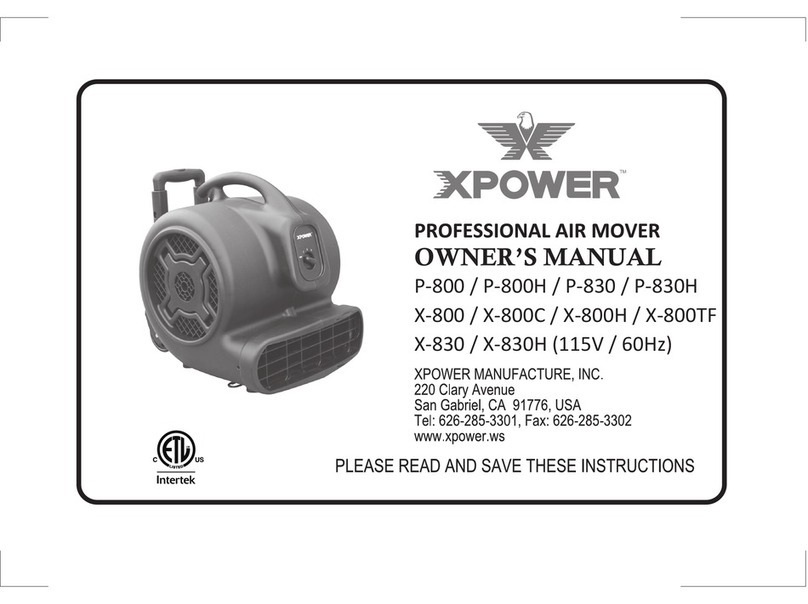 XPower P-800 Manuel utilisateur