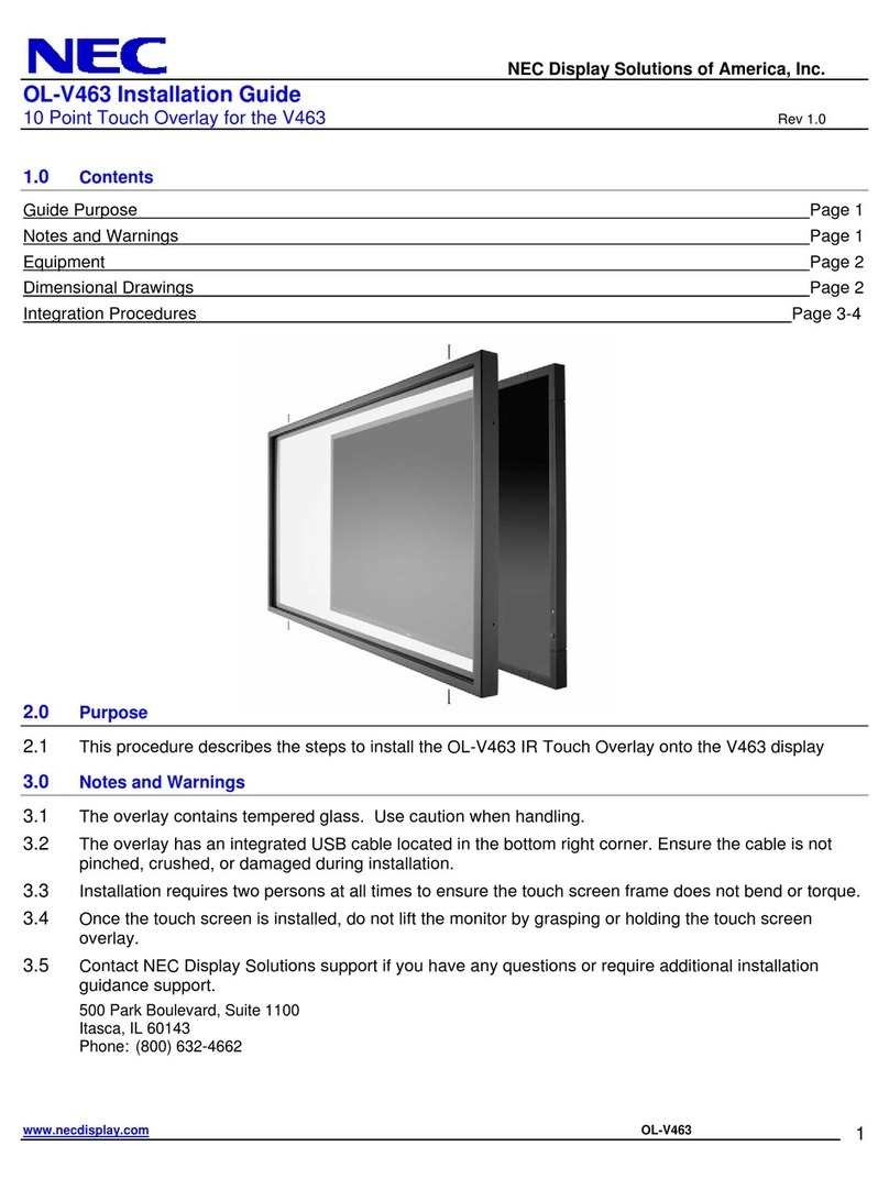 NEC OL-V463 Manuel utilisateur
