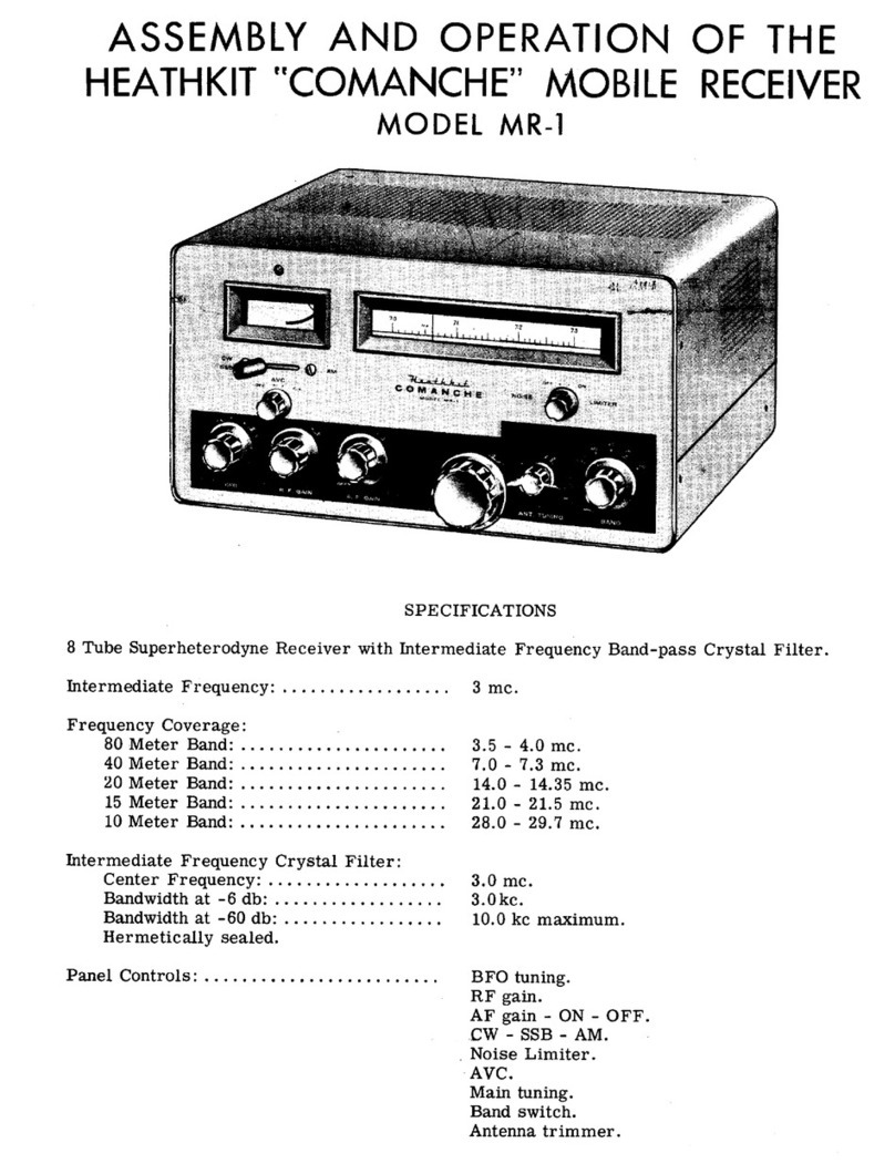 Heathkit Comanche MR-1 Instructions d'installation Heathkit Comanche MR-1 Instructions d'installation