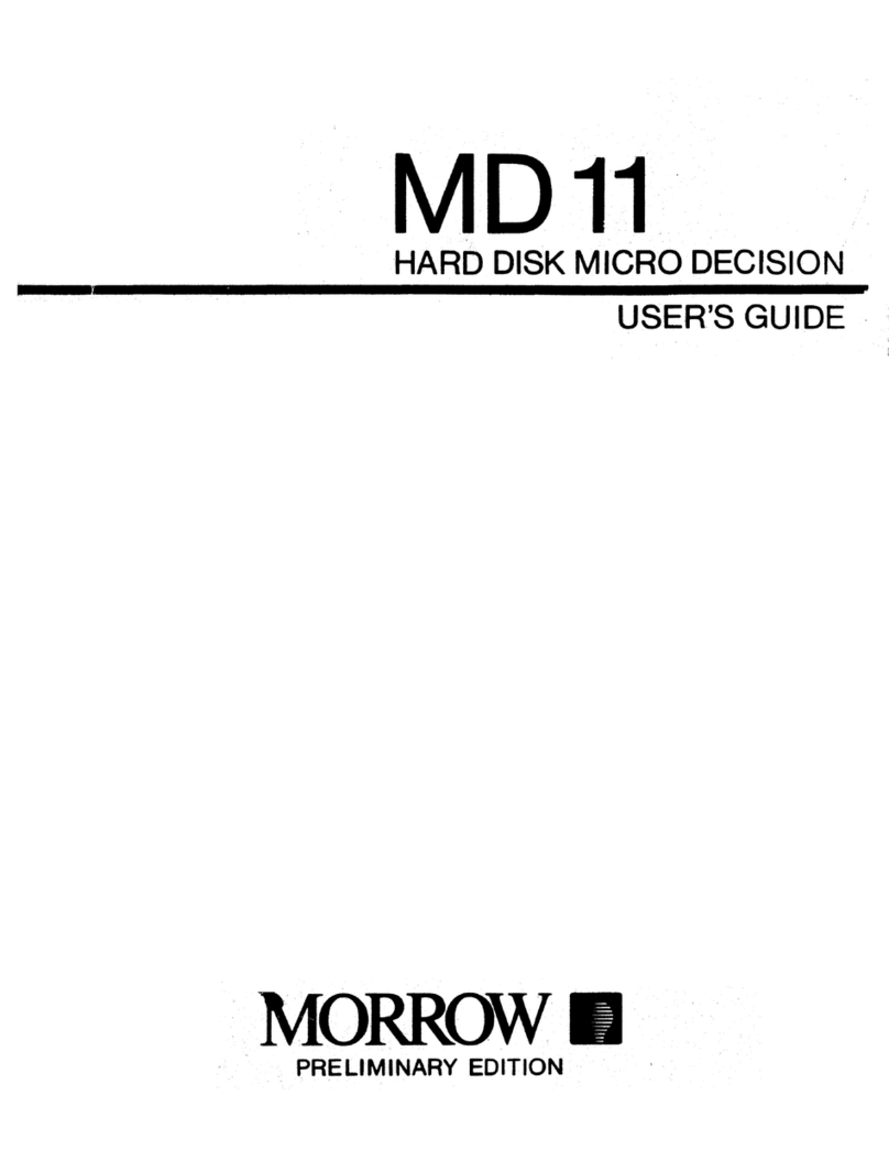Morrow MD 11 Manuel utilisateur