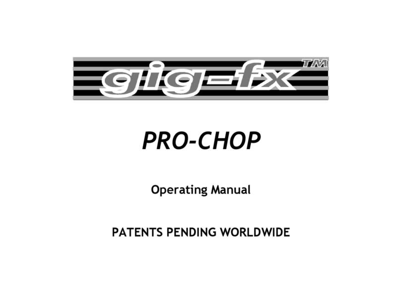 Gig-fx PRO-CHOP Manuel utilisateur