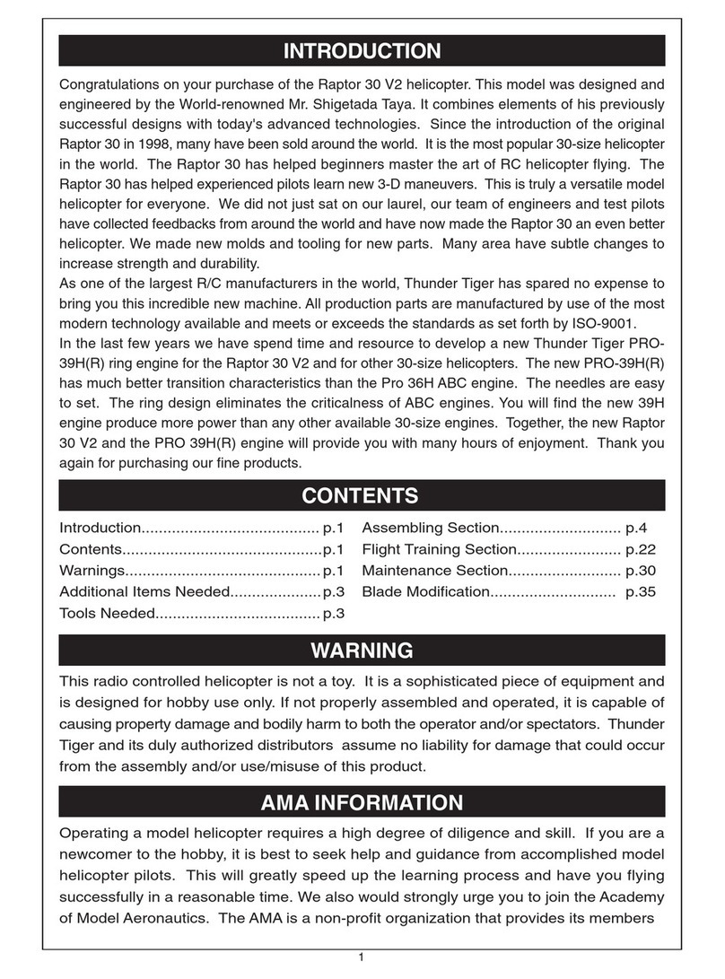 THUNDER TIGER Raptor 30 V2 Manuel utilisateur