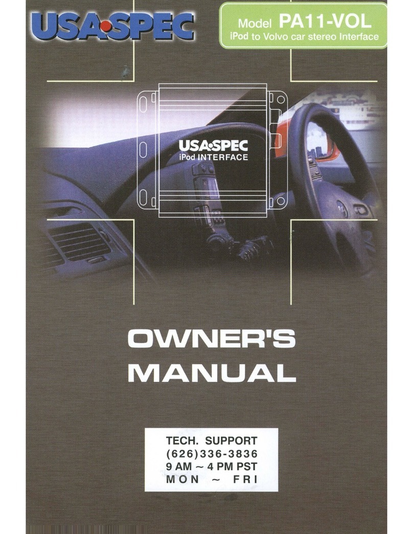 USASPEC PA11-VOL Manuel utilisateur