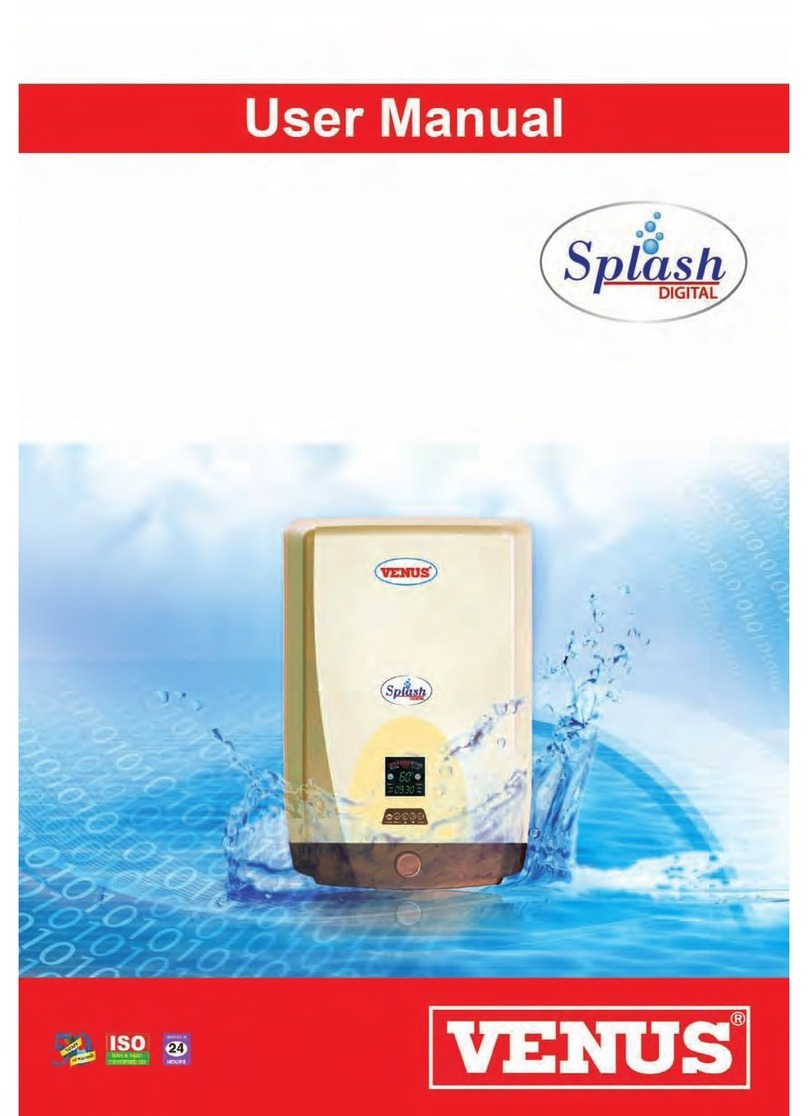 Venus Splash digital Manuel utilisateur