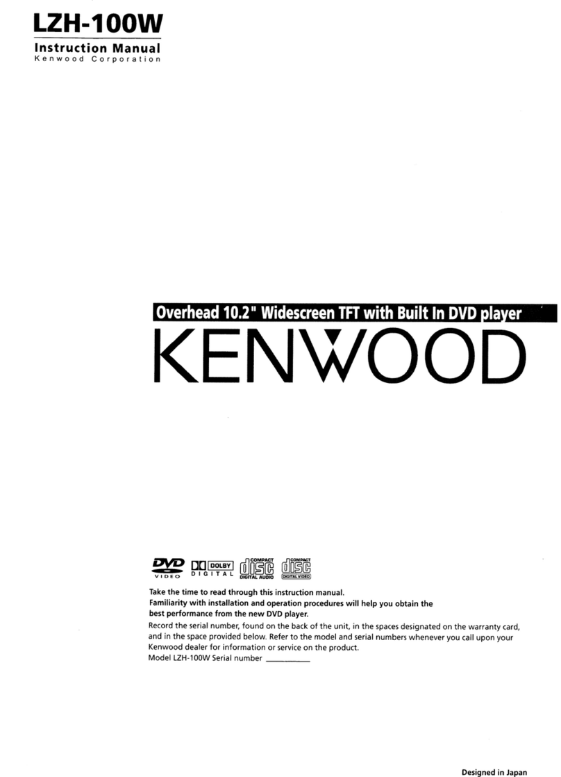 Kenwood LZH-100W - DVD Player With LCD Monitor Manuel utilisateur