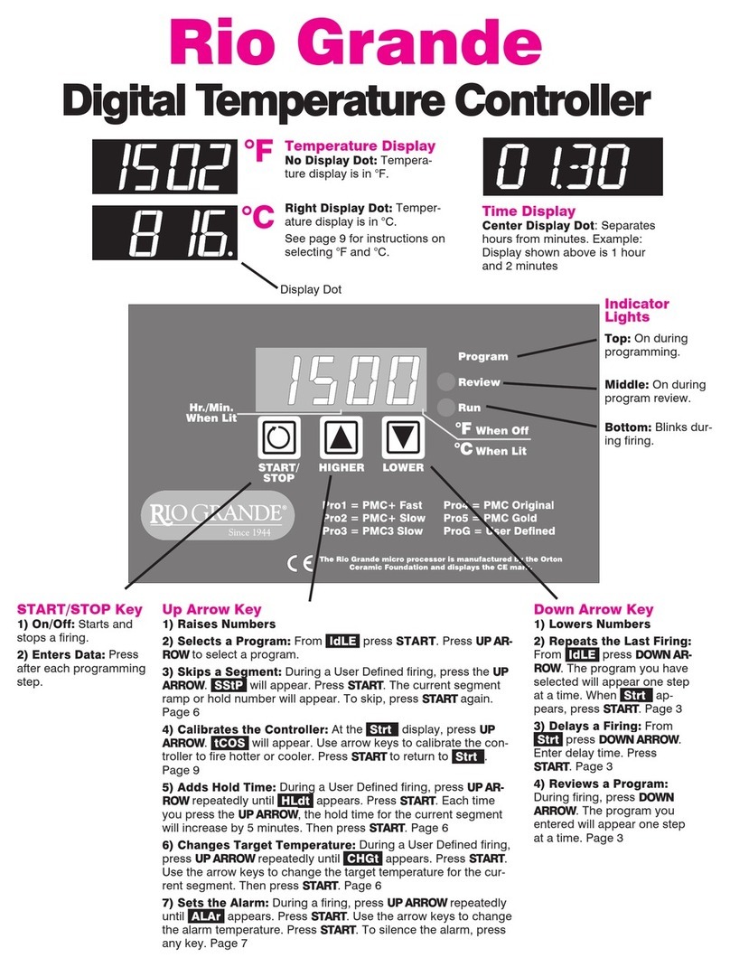 Rio Grande Digital Temperature Controller Manuel utilisateur