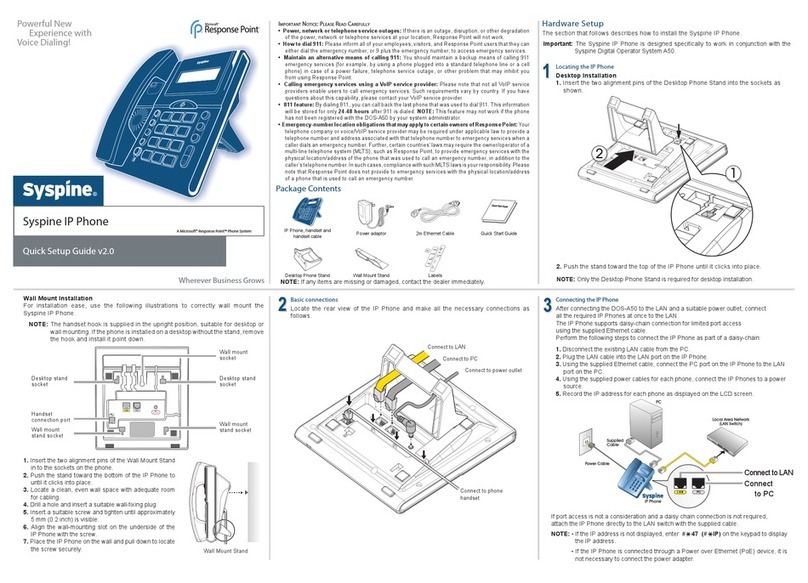 Syspine IP Phone Manuel utilisateur