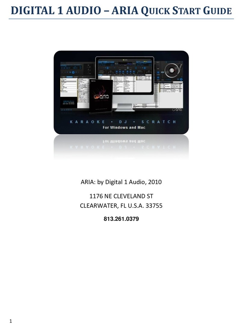 Digital 1 Audio ARIA Manuel utilisateur