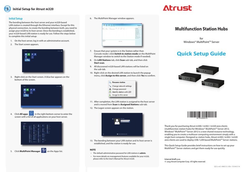 Atrust m320 Manuel utilisateur Atrust m320 Manuel utilisateur