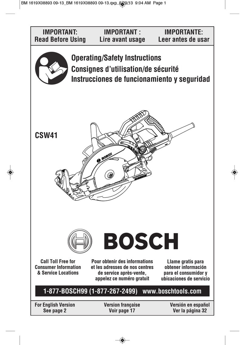 Bosch CSW41 Instructions de montage