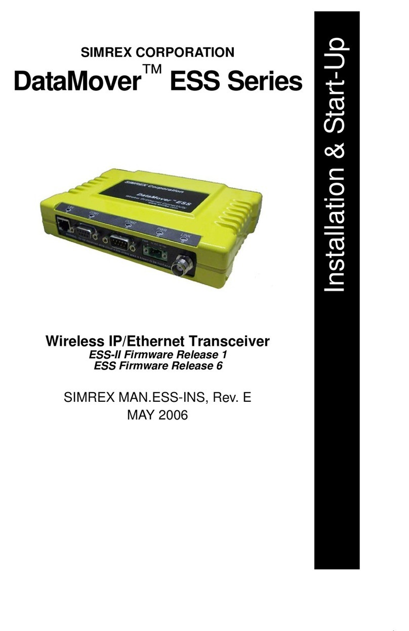 SIMREX DataMover ESS Series Manuel d'installation