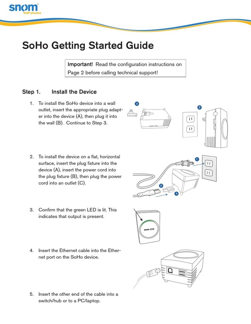 Snom SoHo Manuel utilisateur