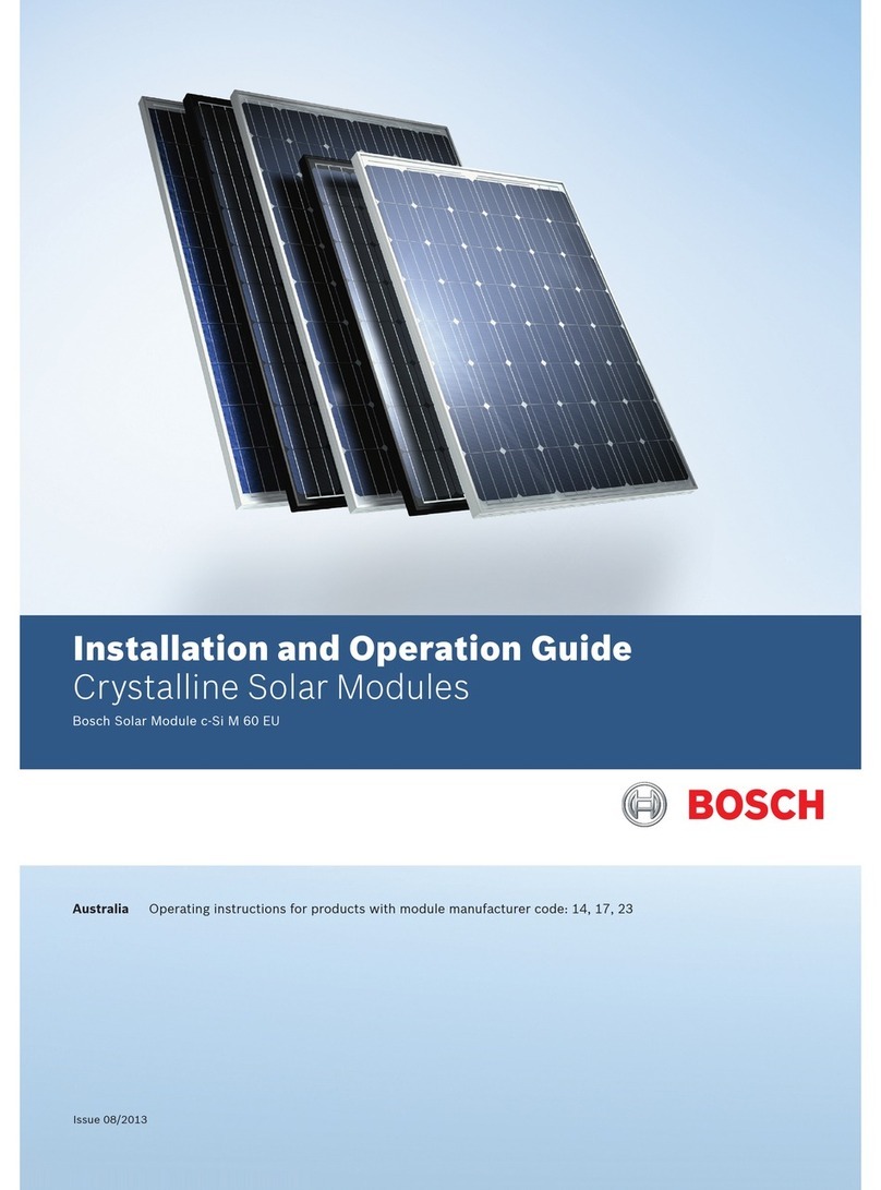 Bosch Crystalline Solar Modules Mode d'emploi