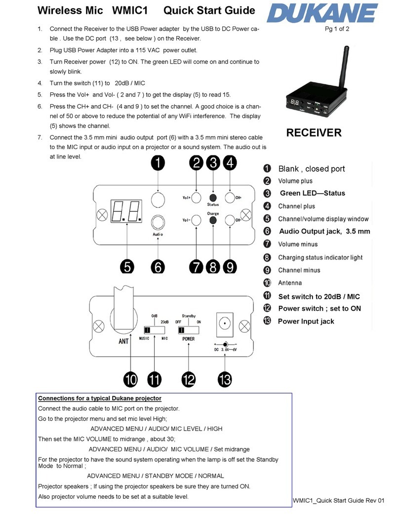 Dukane WMIC1 Manuel utilisateur