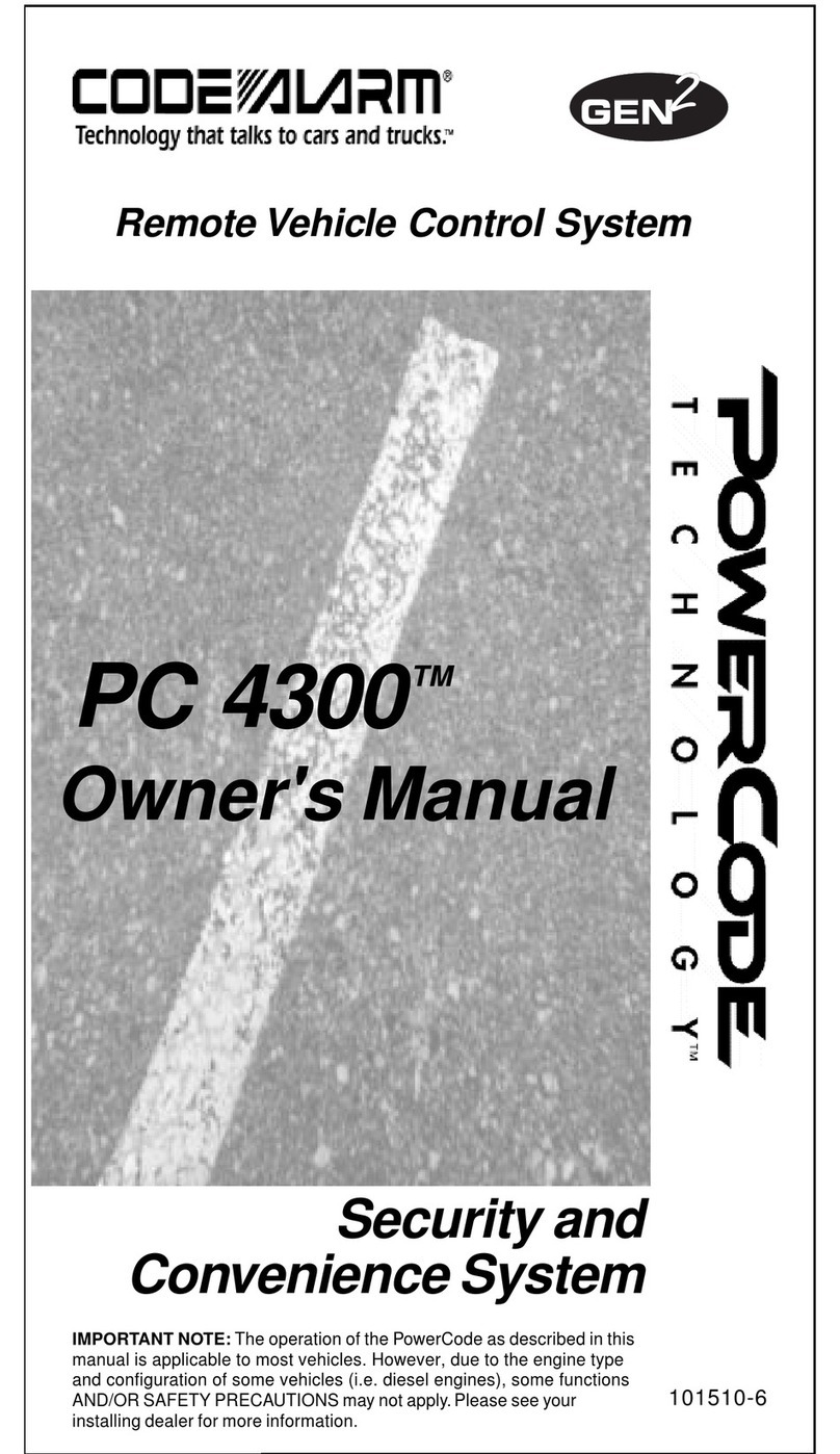 Code Alarm PC 4300 Manuel utilisateur
