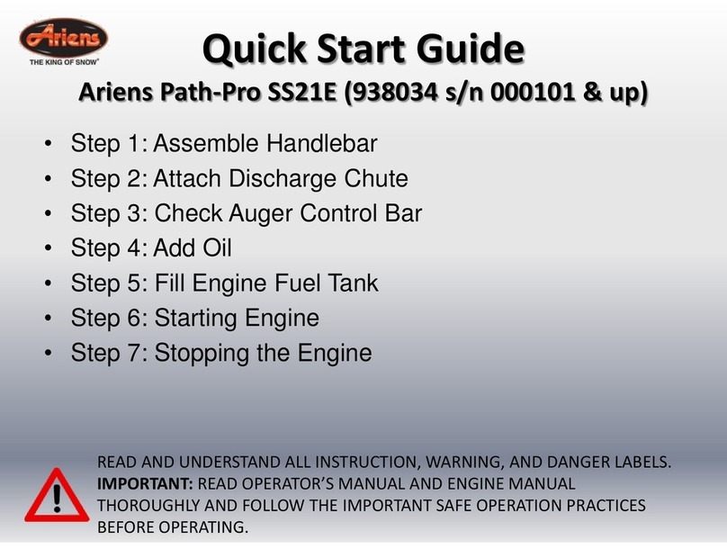 Ariens Path-Pro SS21E Manuel utilisateur