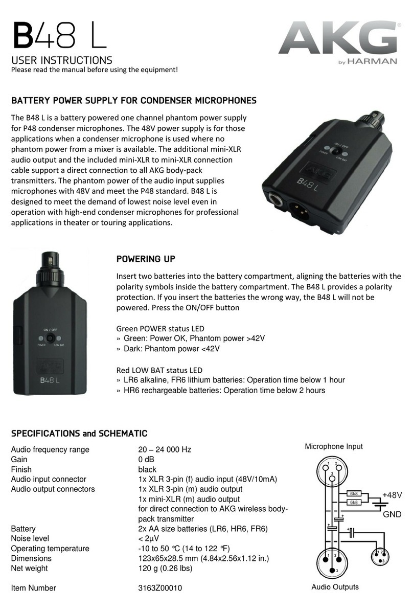 AKG B48 L Instructions d'installation AKG B48 L Instructions d'installation