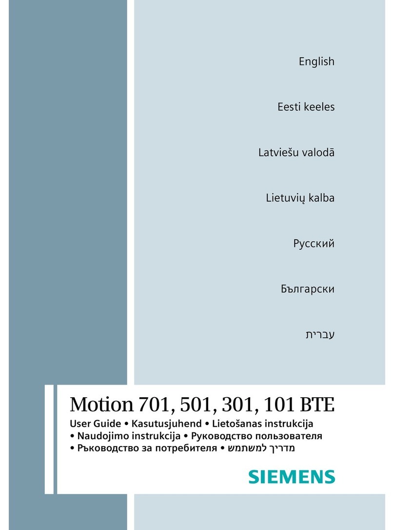 Siemens Motion 701 BTE Manuel utilisateur