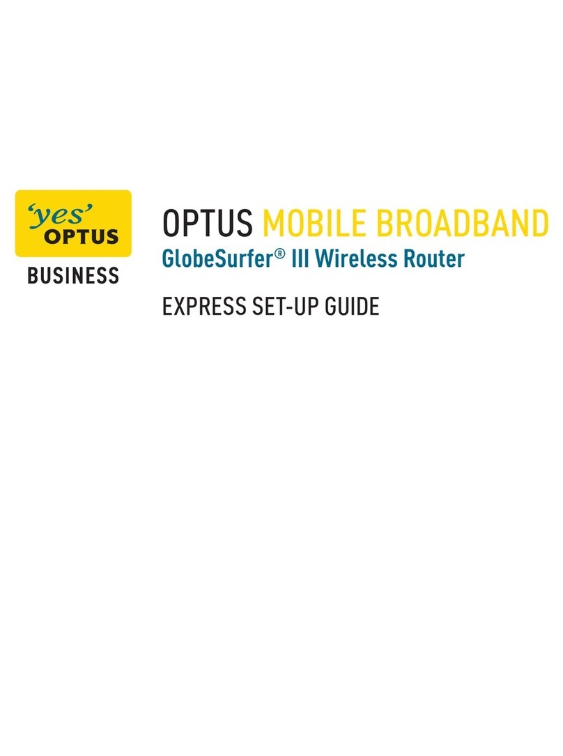 Optus GlobeSurfer III Manuel utilisateur
