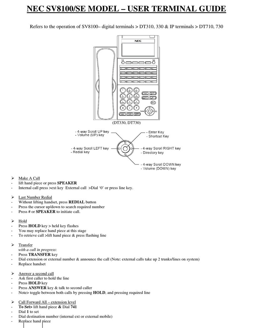 NEC DT330 Manuel utilisateur