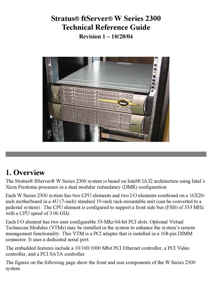Stratus ftServer W 2300Series Manuel d'utilisation et d'entretien Stratus ftServer W 2300Series Manuel d'utilisation et d'entretien
