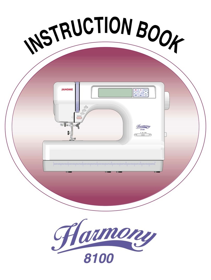 Janome Harmony 8100 Manuel utilisateur Janome Harmony 8100 Manuel utilisateur