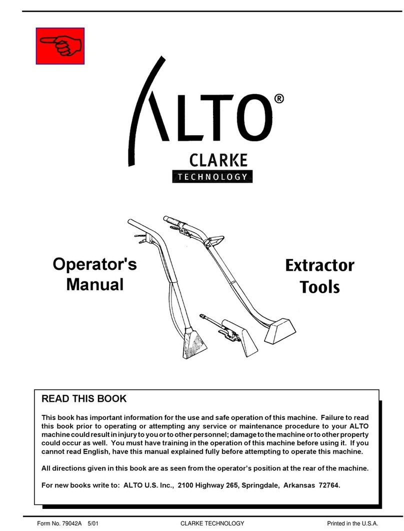 Clarke Alto Extractor Tools Manuel utilisateur